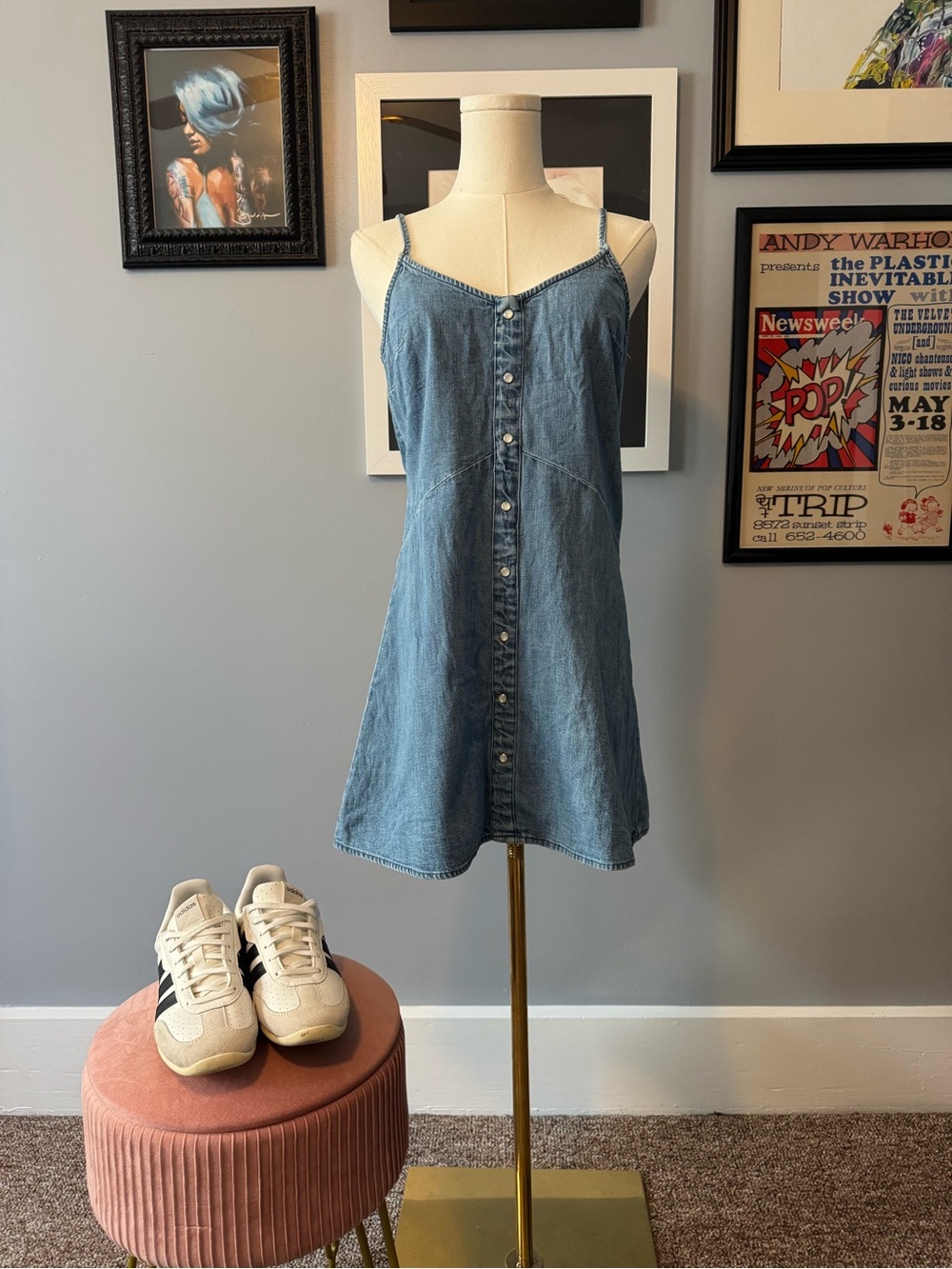 90’s Vintage Element Light Blue Denim Dress